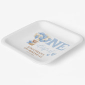 Onederful Beer heteluchtballon 1st Verjaardag Papieren Bordje (Gebogen)