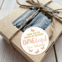 ONEderful Birthday Butterflies Rainbow Dank u