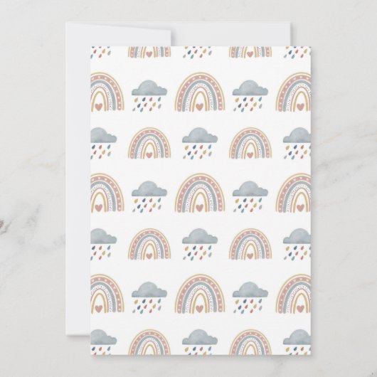 Onederful Boho Terracotta 1e verjaardag uitnodigin Kaart (Achterkant)