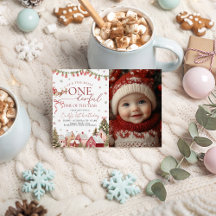 ONEderful Christmas Photo Invitation