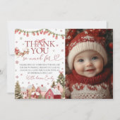 ONEderful Christmas Photo Thank You Kaart (Voorkant)