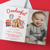 Onederful Circus 1e Verjaardag Foto Kaart