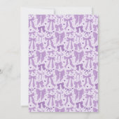 ONEderful Coquette Bow Paarse verjaardagsfeestje Kaart (Achterkant)