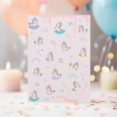 ONEderful Eenhoorn Regenboog Roze Meisje 1e Verjaa Kaart