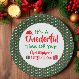 Onederful eerste verjaardag papieren bordje