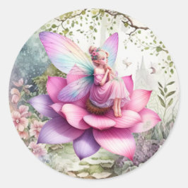 Onederful Fairy Enchanted Forest Verjaardag Sticke Ronde Sticker