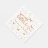 ONEderful First Birthday Faux Glitter Butterflies Servet (Hoek)