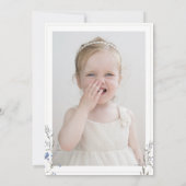 Onederful Floral Coquette Bow Meisje 1e Verjaardag Kaart (Achterkant)