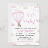 Onederful Hete Luchtballon Baby shower Invitation Kaart (Voorkant)