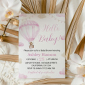 Onederful Hete Luchtballon Baby shower Invitation Kaart