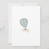 ONEderful Hete Luchtballon Boho Eerste 1e Verjaard Kaart (Achterkant)