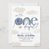 Onederful Hete Luchtballon Regenboog Jongen 1e Ver Kaart (Voorkant)