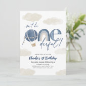 Onederful Hete Luchtballon Regenboog Jongen 1e Ver Kaart (Staand voorkant)