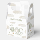 Onederful Hete Luchtballon Sage Groen 1e Verjaarda Bedankdoosjes (Geopend)