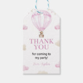 Onederful Hete Luchtballon Verjaardag Dank u Label Cadeaulabel (Voorkant)