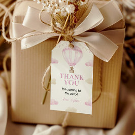 Onederful Hete Luchtballon Verjaardag Dank u Label Cadeaulabel