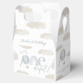 Onederful Hot Air Ballon Blue, 1e verjaardag Bedankdoosjes (Geopend)