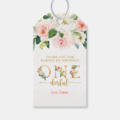 Onederful Meisje 1e Verjaardag Dank u Cadeaulabel (Voorkant)