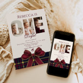 OneDerful Meisje 1e Verjaardag Foto Preppy Holiday Kaart