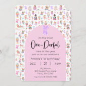 OneDerful Notenkraker 1e verjaardag foto Kaart (Voorkant / Achterkant)