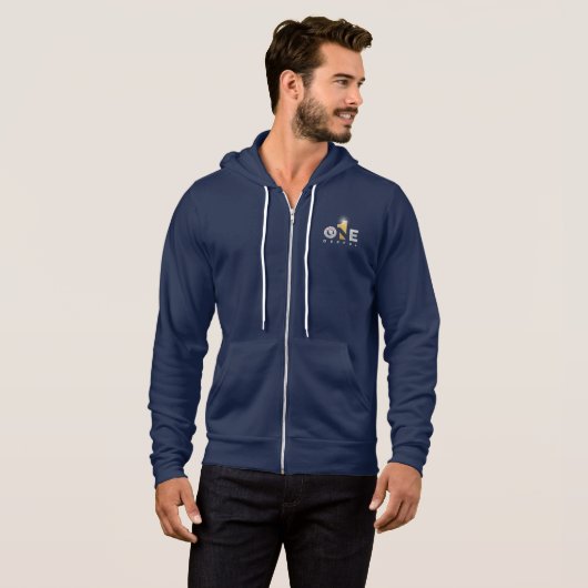 Onederful Ouderdag | Heren full-zip hoodie (Voorkant volledig)