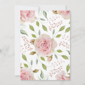 Onederful Pink Ballon First Birthday Uitnodiging (Achterkant)