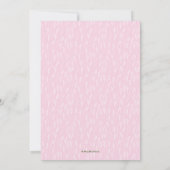ONEderful Pink Flowers 1st Birthday Invitation Kaart (Achterkant)