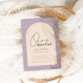 Onederful Retro Daisy Meisjes Paarse 1e Verjaardag Kaart