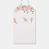 Onederful roze bloemige verjaardagsthema dank u La Cadeaulabel (Achterkant)