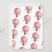 Onederful roze boho 1e verjaardagsuitnodiging kaart (Achterkant)