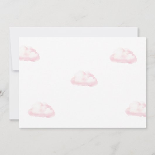 Onederful Roze Luchtballon Meisje Foto 1e verjaard Kaart (Achterkant)