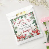 ONEderful | Schattige Beer 1e Verjaardag Bedankzakje (Gezegeld)