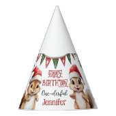ONEderful Schattige Eekhoorn 1e Verjaardagsfeestje Feesthoedjes (Voorkant)
