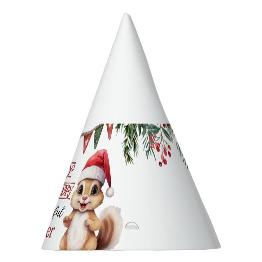 ONEderful Schattige Eekhoorn 1e Verjaardagsfeestje Feesthoedjes (Rechts)