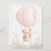 Onederful Teddy Hot Air Balloon 1e verjaardag Kaart (Achterkant)