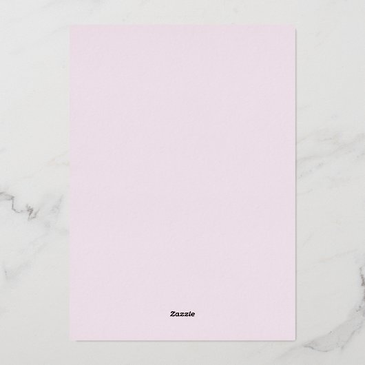 ONEderful wereld roze reismeisje 1e verjaardag Folie Uitnodiging (Achterkant)