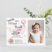 ONEderful wereld roze reizen 1e verjaardag foto Kaart