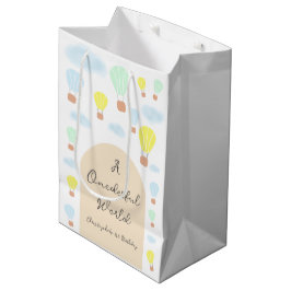 Onederful World Hete Luchtballon 1e Verjaardag Medium Cadeauzakje