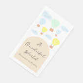 Onederful World Hete Luchtballon 1e Verjaardag Servet (Hoek)