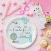 ONEderful Year Boys 1st First Birthday Party Papieren Bordje (Feest)