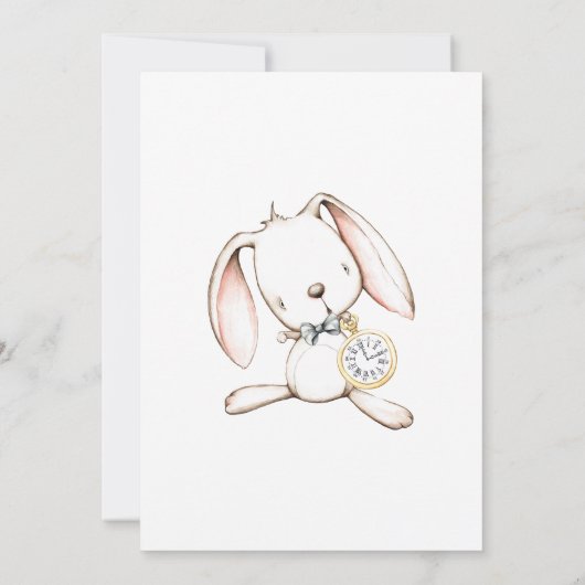 Onederland 1e verjaardag par-tea uitnodiging (Achterkant)