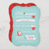 Onederland Birthday Invitation Kaart (Voorkant / Achterkant)