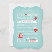 Onederland Birthday Invitation Kaart (Voorkant)