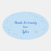 Onederland Boy Party Dank u Sticker (Voorkant)