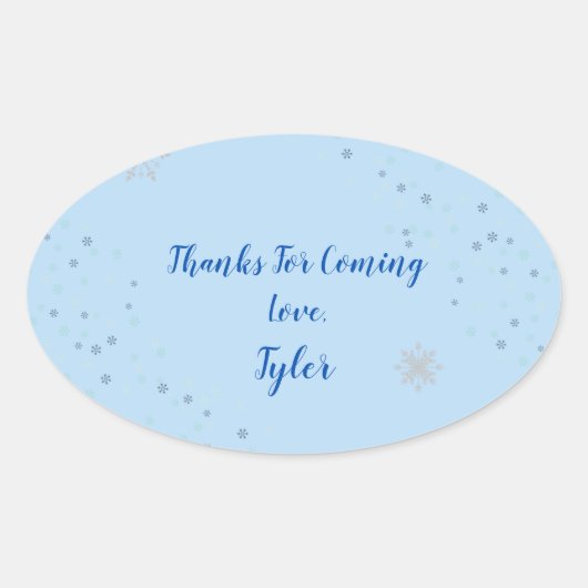 Onederland Boy Party Dank u Sticker (Voorkant)