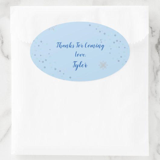 Onederland Boy Party Dank u Sticker (Tas)