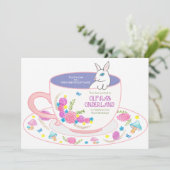 Onederland Eerste Verjaardag Uitnodiging Waterverf (Staand voorkant)