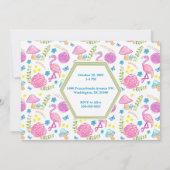 Onederland Eerste Verjaardag Uitnodiging Waterverf (Achterkant)