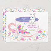 Onederland Eerste Verjaardag Uitnodiging Waterverf (Voorkant / Achterkant)