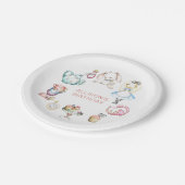 Onederland eerste verjaardagsfeestje papieren bordje (Gekanteld)